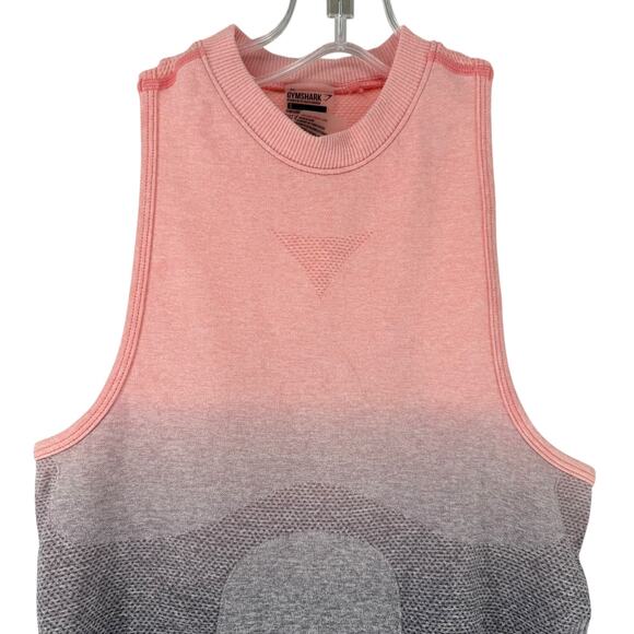 Gymshark Tank Top Size S Seamless Vest Tank Pink Gray Ombre Moisture Wicking Gym - Picture 2 of 8